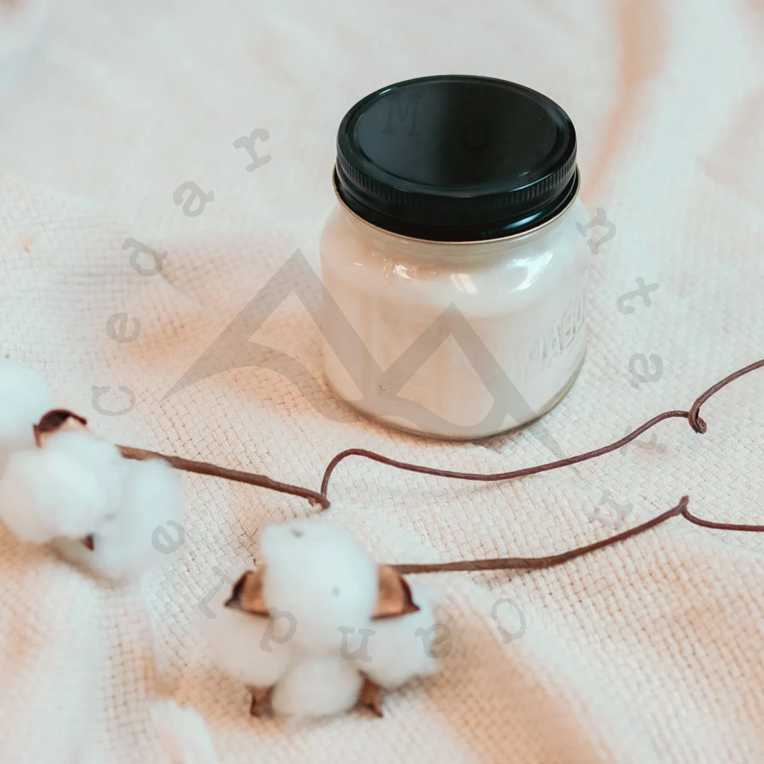 Cedar Mountain Candle 6.5 Oz Clear Mason Jar Soy Candle - Beach Linen Candles 2 Cedar Mountain Candle 6.5 Oz Clear Mason Jar Soy Candle - Beach Linen Candles