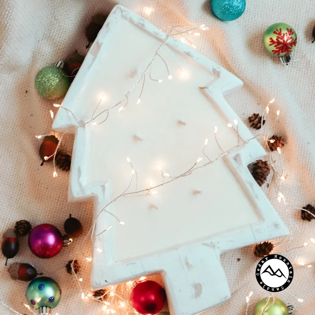 Cedar Mountain Candle Candles 5 Wick White Wood Christmas Tree Bowl Candle - Fraser Fir 1 Cedar Mountain Candle Candles 5 Wick White Wood Christmas Tree Bowl Candle - Fraser Fir